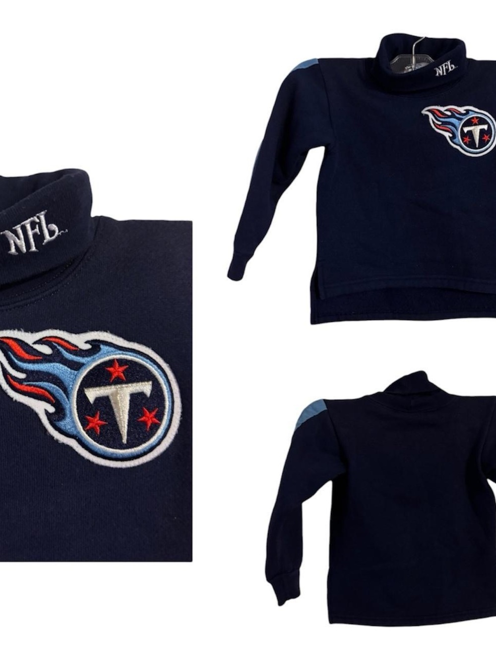 Majestic Navy Tennessee Titans Kids Turtleneck Sweatshirt 💙
